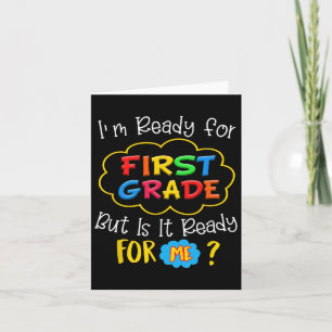 Tarjeta Estoy listo para el primer grado pero está listo p