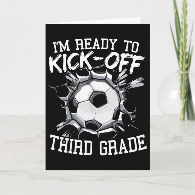 Tarjeta Estoy listo para iniciar tercer grado primer día d (Anverso)
