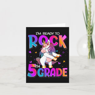 Tarjeta Estoy listo para rodar a Unicorn de quinto grado a