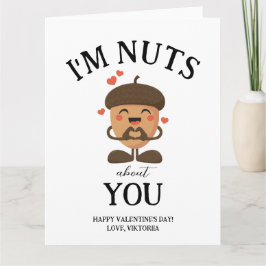 Tarjeta Estoy loco por ti, Valentine bellota simple divert