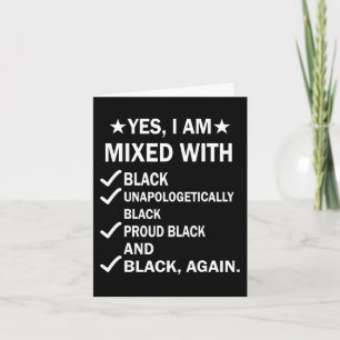 Tarjeta Estoy Mezclado Con La Orgullosa Historia Negra Afr