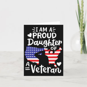 Tarjeta Estoy orgullosa de ser hija de un veterano padre