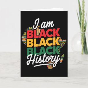 Tarjeta Estoy Orgulloso de la Historia Negra Afro Melanina