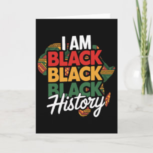 Tarjeta Estoy orgulloso de la historia negra Afro Melanina