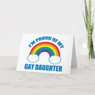 Tarjeta Estoy orgulloso de mi hija gay, mamá LGBTQ