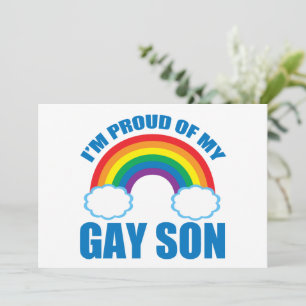 Tarjeta Estoy orgulloso de mi hijo gay, mamá, papá, orgull