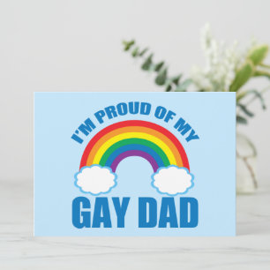 Tarjeta Estoy Orgulloso de Mi Papá Gay Arcoíris Orgullo
