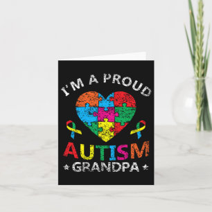 Tarjeta Estoy orgulloso de que el abuelo apoye a los autis