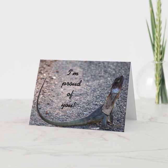 Tarjeta ¡Estoy orgulloso de ti! Frilled Lizard Australia G (Anverso)