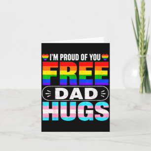 Tarjeta Estoy orgulloso de ti papá abrazos lgbt lgbtq orgu