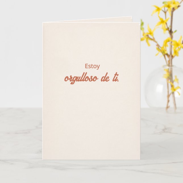 Tarjeta Estoy Orgulloso de Ti | Papi Hija (flor amarilla)