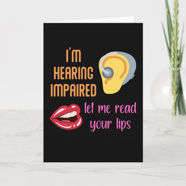 Tarjeta Estoy Oyendo Insuficiencia Déjame Leer Tus Labios (Anverso)