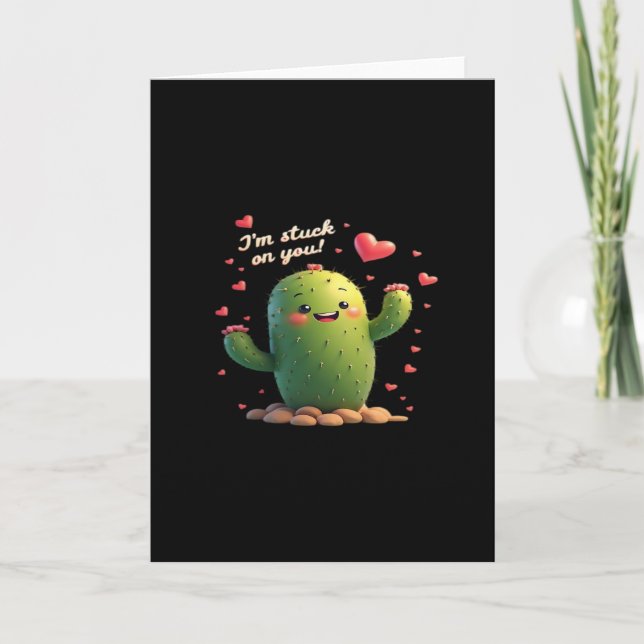 Tarjeta Estoy Pegado a Ti Estilo Romántico Clásico (Anverso)