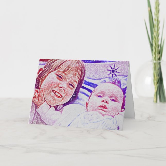 Tarjeta Estoy tan feliz de saber de tu recién nacido (Anverso)
