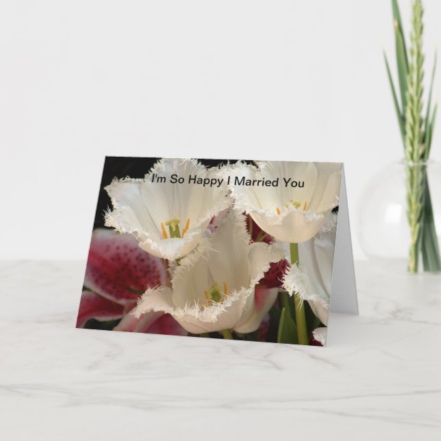 Tarjeta Estoy tan feliz que me casé contigo (Anverso)