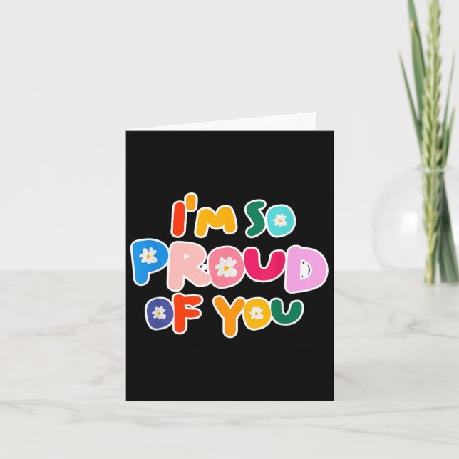 Tarjeta Estoy Tan Orgulloso De Ti - Motivación Escolar Y G (Anverso)