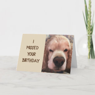 TARJETA ESTOY TAN TRISTE QUE ***ME PERDÍ TU CUMPLEAÑOS***