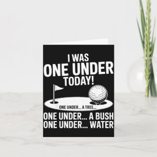 Tarjeta Estoy uno bajo hoy jugando golf golfista divertido
