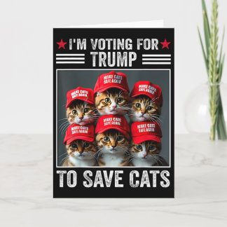 Tarjeta Estoy votando por Trump para salvar a los gatos Tr