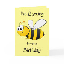 Estoy zumbando por tu cumpleaños - Diseño de abeja