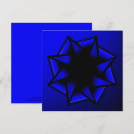 Tarjeta Estrella azul gradiente azul