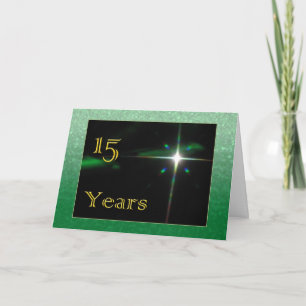 Tarjeta Estrella brillante del 15º aniversario de los empl