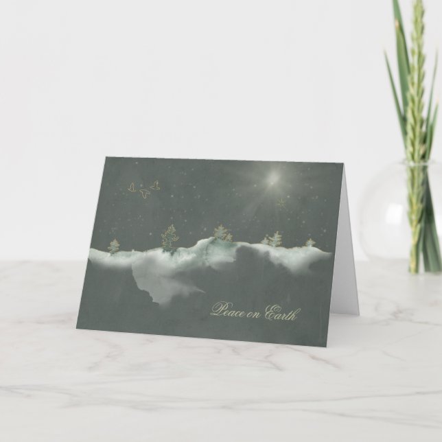 Tarjeta Estrella brillante elegante y vacaciones en escena (Anverso)