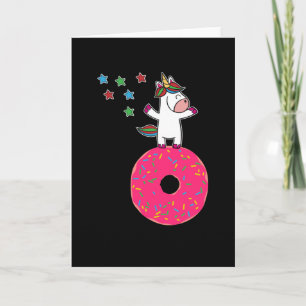 Tarjeta Estrella de baile de donut de Unicorn