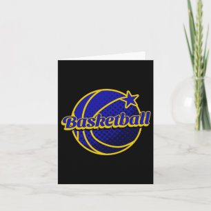 Tarjeta Estrella De Baloncesto Azul Y Amarillo