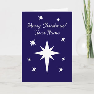 Tarjeta Estrella de Belén Navidad personalizada