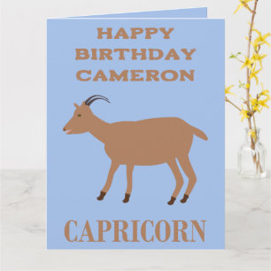 Tarjeta Estrella de Capricornio Signo de cabra Cumpleaños