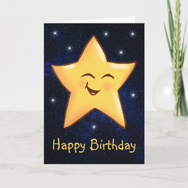 Tarjeta Estrella de cumpleaños (Anverso)