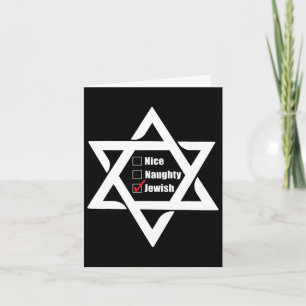 Tarjeta Estrella De David Nice Naughty Jewi En Hanukkah Na