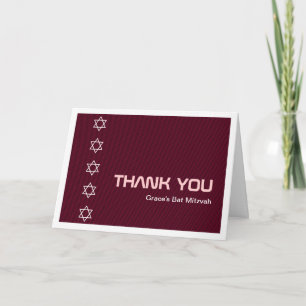 Tarjeta Estrella de David Pattern Bat Mitzvah