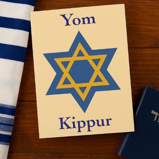 Tarjeta Estrella de David Yom Kippur
