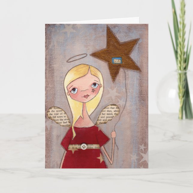 Tarjeta Estrella de Deseos - Saludando a la CArd (Anverso)