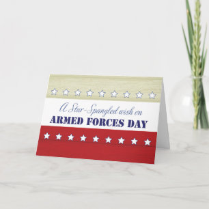 Tarjeta Estrella de Día Forzado Armado Descanso Español