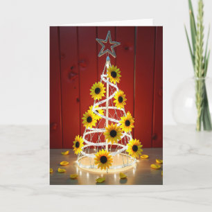 Tarjeta Estrella de girasol brillante árbol