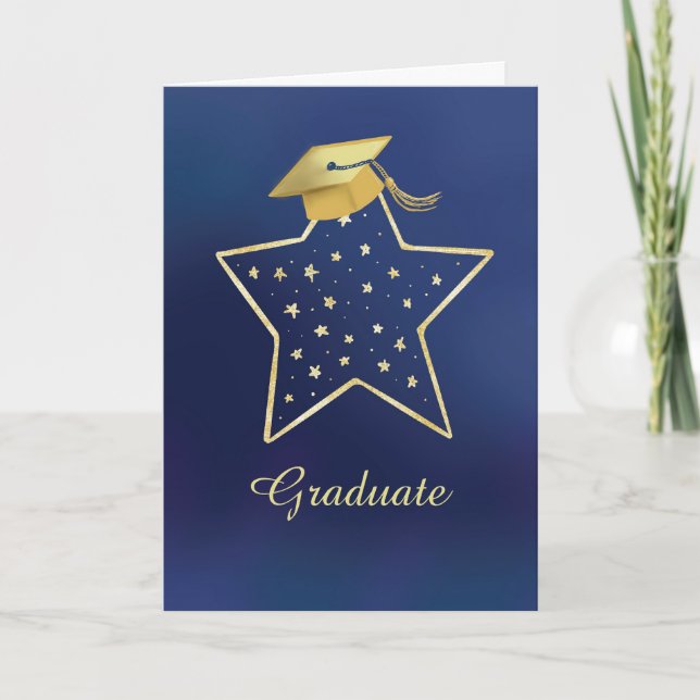 Tarjeta Estrella de graduación felicita a la marina y al o (Anverso)