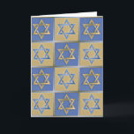 Tarjeta Estrella de Judaica del azul metalizado del oro de<br><div class="desc">Usted está viendo la colección del diseño de Lee Hiller. Ropa,  regalos y fotografía de Lee Hiller de los coleccionables o colección de arte de Digitaces. Usted puede ver su fotografía de la naturaleza en http://HikeOurPlanet.com/ y seguir su blog que camina dentro del parque nacional de las aguas termales.</div>