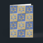 Tarjeta Estrella de Judaica del azul metalizado del oro de<br><div class="desc">Usted está viendo la colección del diseño de Lee Hiller. Ropa,  regalos y fotografía de Lee Hiller de los coleccionables o colección de arte de Digitaces. Usted puede ver su fotografía de la naturaleza en http://HikeOurPlanet.com/ y seguir su blog que camina dentro del parque nacional de las aguas termales.</div>