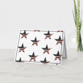 Tarjeta Estrella de la bandera estadounidense del Día del