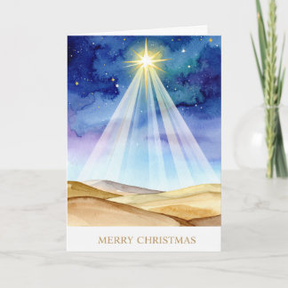 Tarjeta Estrella de la noche de Belén Feliz Navidad