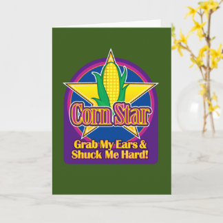 Tarjeta Estrella de maíz azul púrpura BG verde