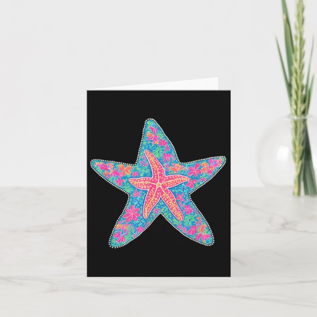 Tarjeta Estrella de mar de verano, regalo divertido de ver (Anverso)