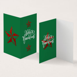 Tarjeta Estrella de Navidades del Purpurina Rojo