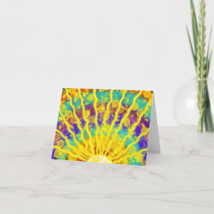 Tarjeta Estrella del arcoiris celestial de oro arte cristi
