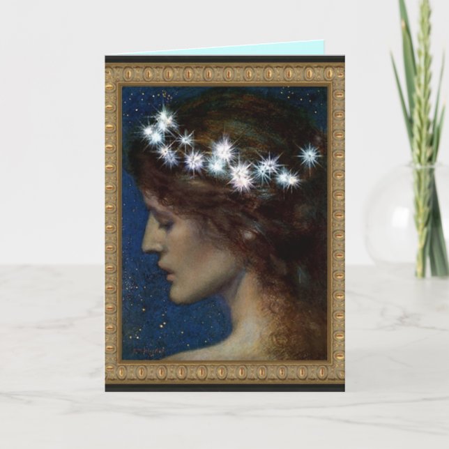 Tarjeta Estrella del cielo por Edward Robert Hughes (Anverso)