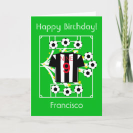 Tarjeta Estrella del fútbol (franjas blanco y negra)