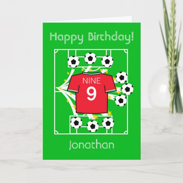 Tarjeta Estrella del fútbol (rojo con trineo blanco) (Anverso)